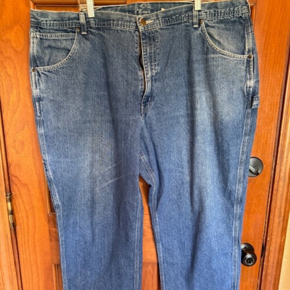 Key Jeans Men's 46 x 30 Blue Carpenter Straight American Workwear Med Wash